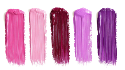 Abstract Pastel Brush Strokes on Transparent Background Generative AI