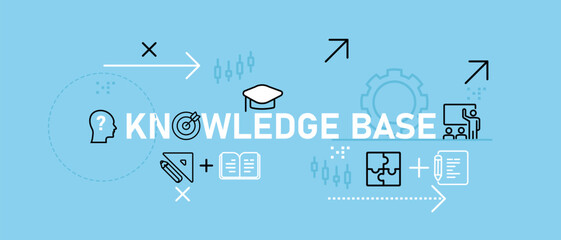 Knowledge Base concept highlighting information repository learning hub education research development process and analytical platform for knowledge system growth