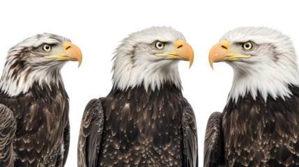Captivating  Bald Eagle's Face Generative AI