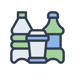 plastic bottle filled style