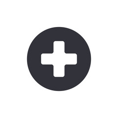 Plus symbol solid icons, minimalist vector illustration ,simple transparent graphic element .Isolated on white background