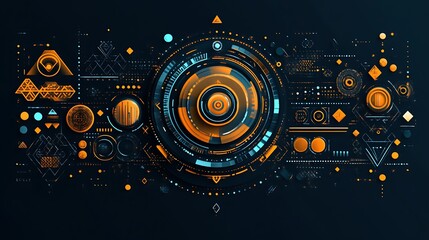 Obraz premium Abstract Futuristic Technology Interface Design