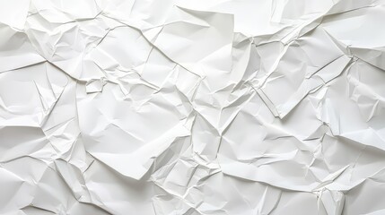 Obraz premium Abstract crumpled white paper texture