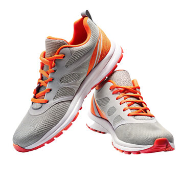 Running sneakers isolated on transparent background  
