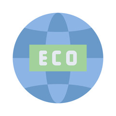 world eco flat style