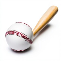 A baseball and bat are featured in a simplistic, clean design, emphasizing the classic elements of the sport.