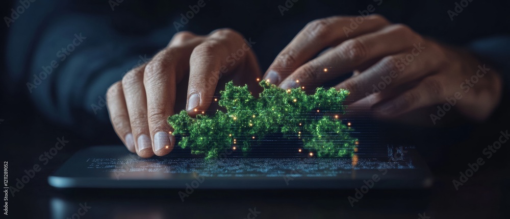 Aufkleber Futuristic Digital Marketing Insight AI-Enhanced Data Visualization with Interactive Design Elements in Professional Software Development for Tech Innovation and Business Growth
