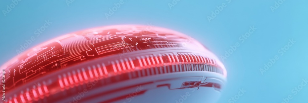 Poster Futuristic Smart Wearable with Holographic Interface High-Resolution Tech Innovation in Sleek Metallic Design for Cutting-Edge Healthcare and Smart Home Integration