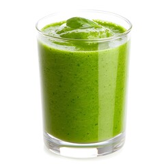 Refreshing Green Smoothie with Fresh Ingredients in Clear Glass, Generative AI.