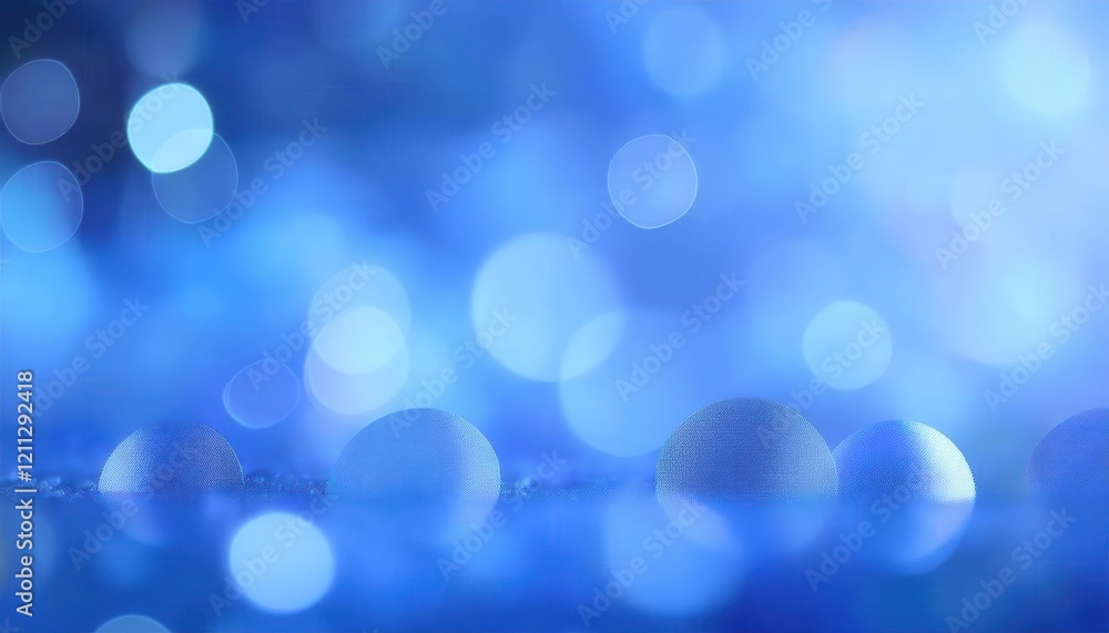 Poster soft abstract blue bokeh with glowing light orbs, dreamy blurred background for design, digital artwork, atmospheric backdrop for websites, presentation
