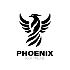 Phoenix Logo. Phoenix Logo Design. Phoenix Logo Brand. Phoenix Logo Vector Design Isolated on White Background