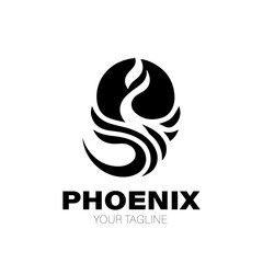 Obraz premium Phoenix Logo. Phoenix Logo Design. Phoenix Logo Brand. Phoenix Logo Vector Design Isolated on White Background