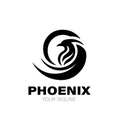 Phoenix Logo. Phoenix Logo Design. Phoenix Logo Brand. Phoenix Logo Vector Design Isolated on White Background