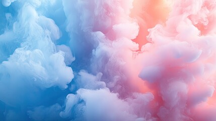 Fototapeta premium Abstract pastel clouds blending into a dreamy background, soft and surreal 