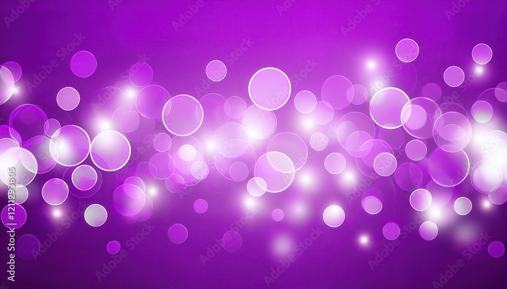 Poster ethereal purple bokeh effect with glowing orbs and soft light gradients for creative background, digital designs, or festive graphics

