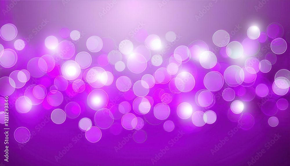 Poster ethereal purple bokeh effect with glowing orbs and soft light gradients for creative background, dig
