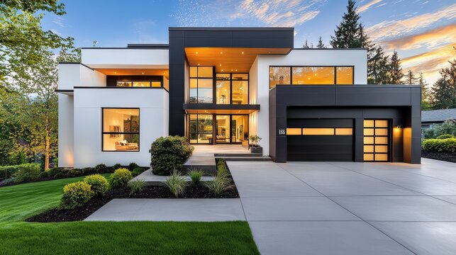 A contemporary residence with flexible floor plans, offering custom wall placements and open spaces for tailored living arrangements. - Powered by Adobe