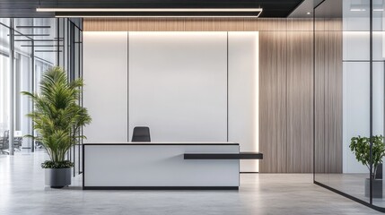 Modern Office Reception Area Design: Minimalist Elegance and Functionality