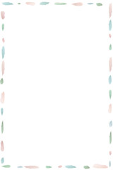 Watercolor brush strokes frame design element