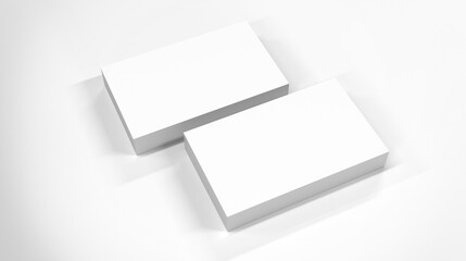 Blank Business Card Mockup on white background, 3d rendering