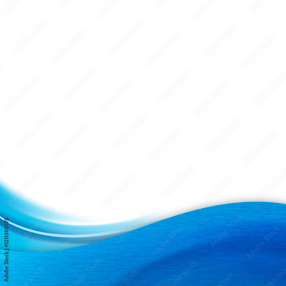 Poster blue curve frame template design element