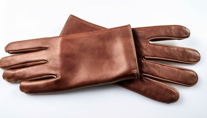 Warm brown leather gloves, perfect for fall.