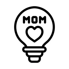 mom lamp outline style