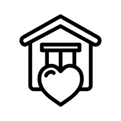 home love outline style