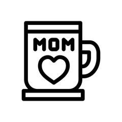 mom cup outline style