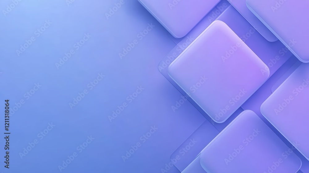 Aufkleber abstract blue background with geometric square patterns and varying shades
