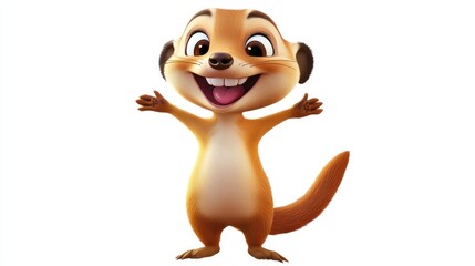 Happy Meerkat Cartoon