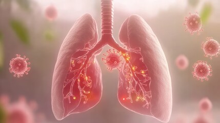 Intricate anatomy of the human lung, a detailed visualization of airways and structure