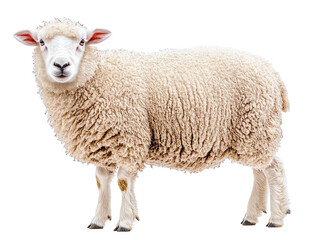 Fototapeta premium woolly sheep isolated on transparent background