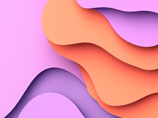 Fototapeta premium Abstract Layered Paper Design in Pastel Colors