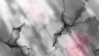 Abstract grayscale marble texture with organic cracks and veins, creating a natural and artistic pattern.