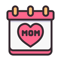 calendar mother day filled style