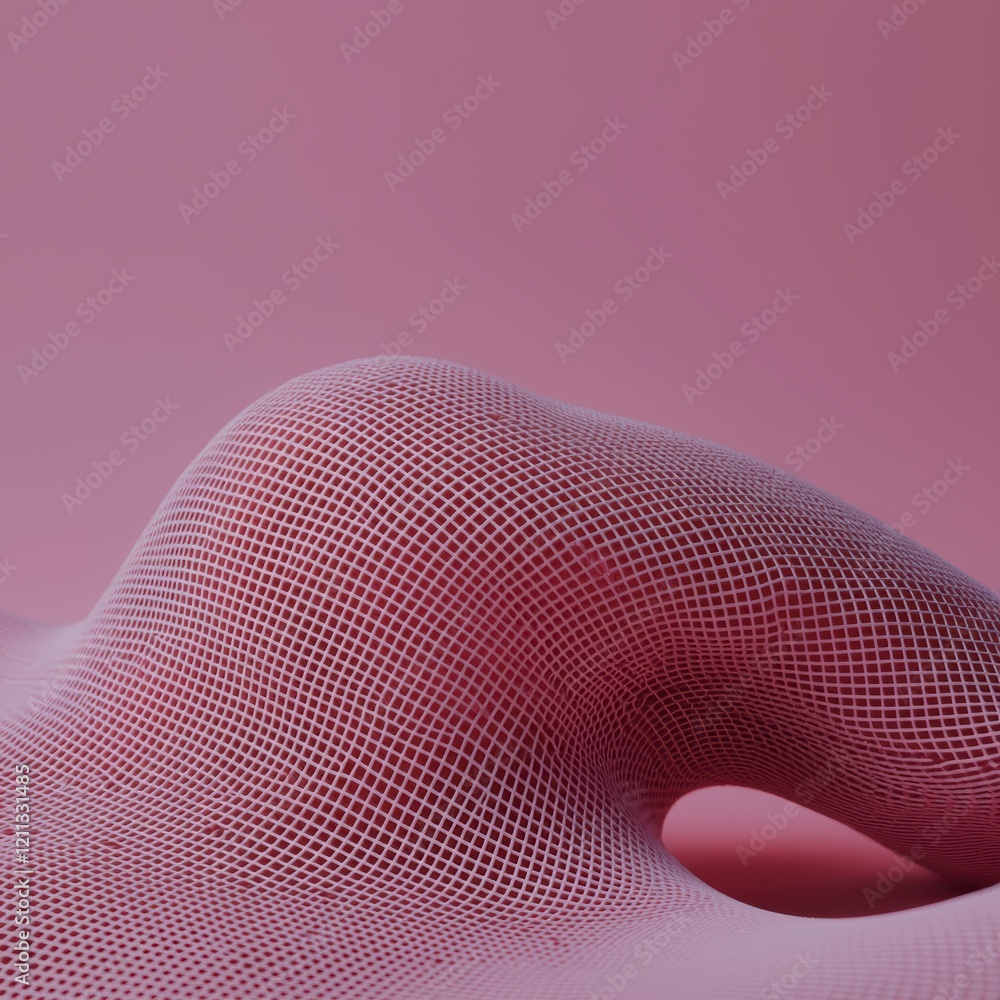 Poster abstract pink grid pattern 3d rendered mesh background