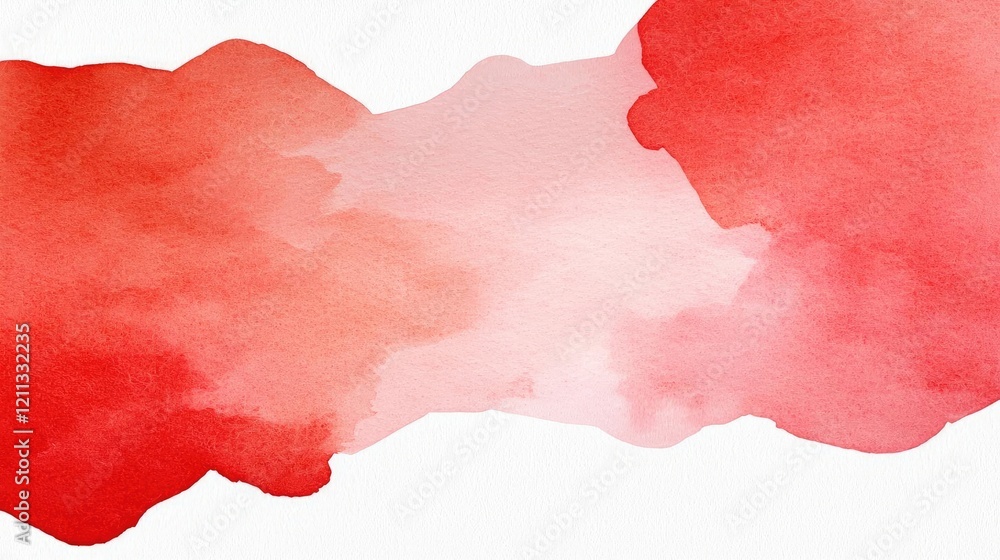 Poster splattered watercolor idea. vibrant red watercolor background with dynamic blend and soft texture fo