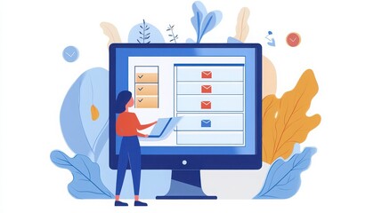 A person selecting choices from a dropdown menu on an online survey.