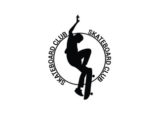 skateboard silhouette high vector © kris