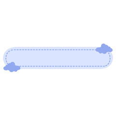 Cute blue text label