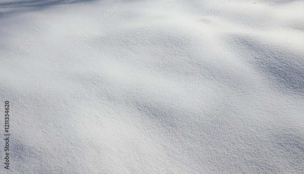 Poster smooth pristine snow texture with soft natural light shadows, perfect for seasonal winter background