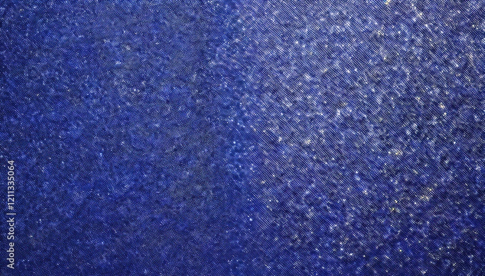 Poster deep blue fabric texture with shimmering glitter specks and diagonal weave pattern for creative back