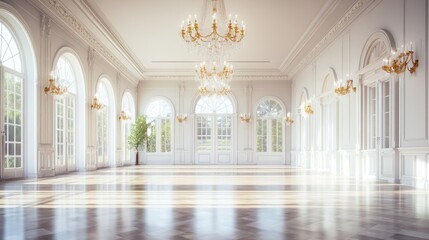 Grand Ballroom: Sunlit Elegance in a Luxurious Palace