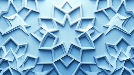 Blue geometric pattern wall texture background design