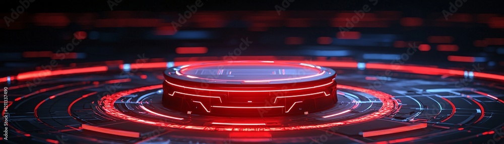 Poster a futuristic ai system interacting with a holographic display, signifying advanced information sourc