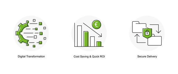 Digital Transformation for Businesses. Digital Transformation, Secure Delivery, Cost Saving & Quick ROI