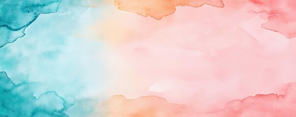 Obraz premium Rustic watercolor concept. Vibrant watercolor background with soft hues of blue and pink for artistic designs.