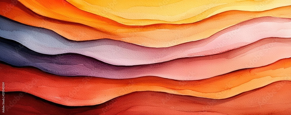 Aufkleber Rustic watercolor concept. Colorful abstract layers create a vibrant and dynamic visual effect.