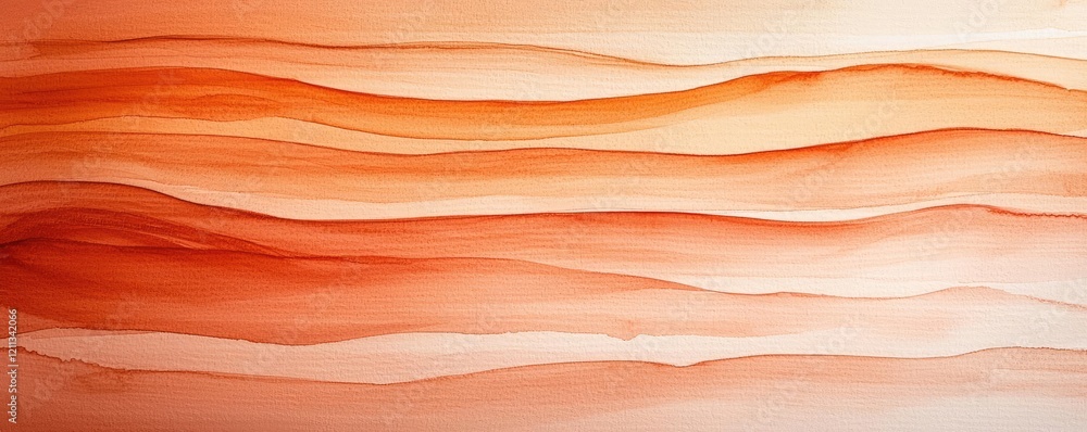 Poster rustic watercolor concept. abstract wave pattern in warm hues of orange and cream, perfect for desig